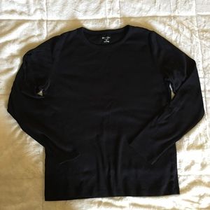 St. John's Bay Black Classic Tee Long Sleeve Med